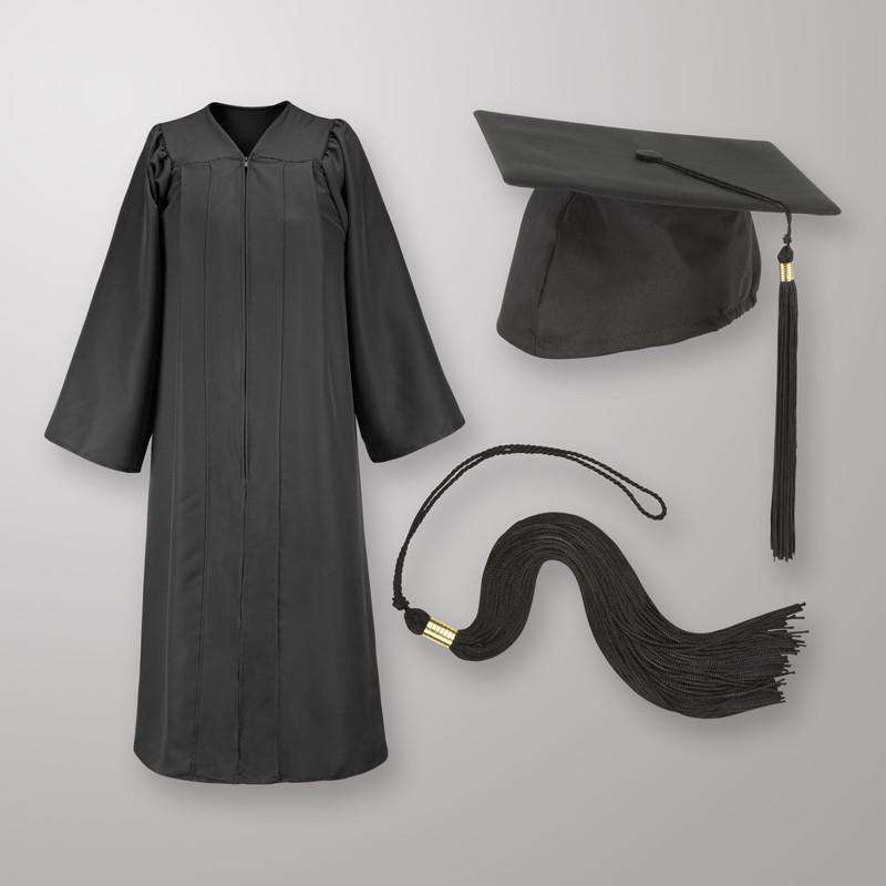 Silver Graduation Gowns, Gary Robes, Gray, Cap, Tassel, Polyester